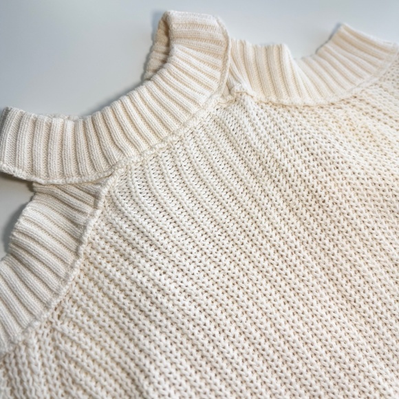 Free People Half Moon Bay Pullover Sweater Ivory Size S - Picture 4 of 13